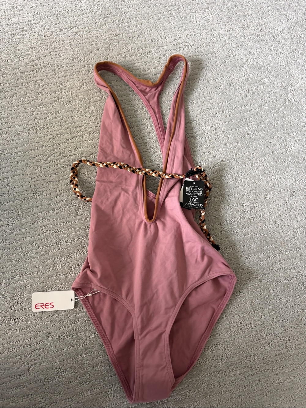 ERES Mauve One-Piece Swimsuit with Contrasting Trim